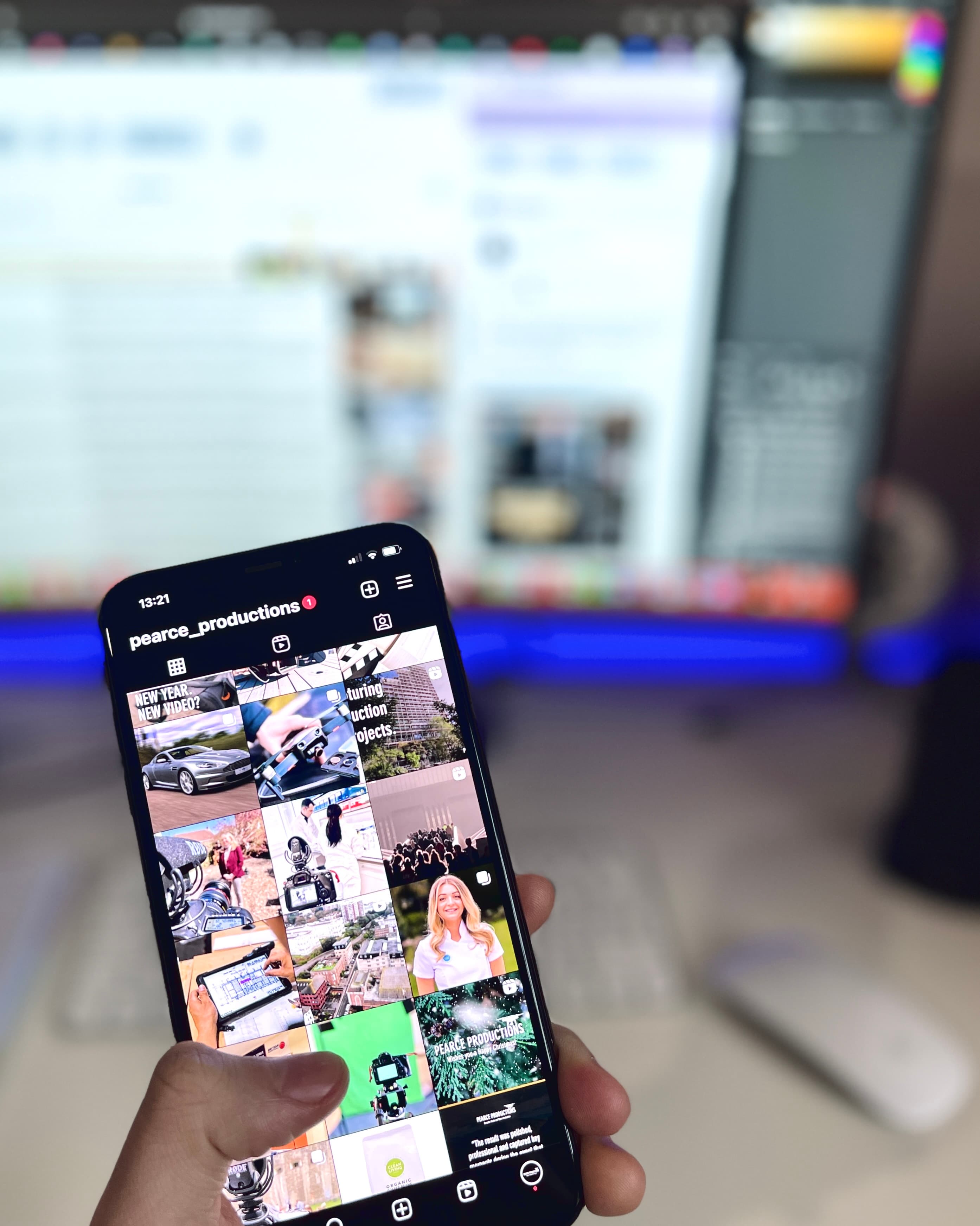 Social media on phone